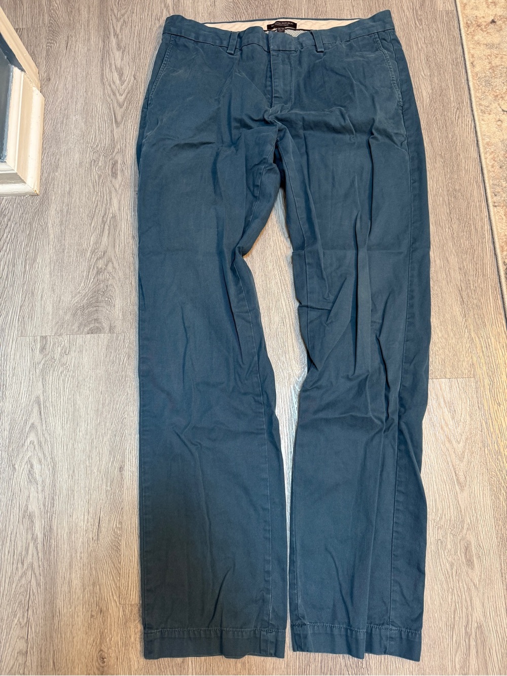 Banana Republic 34x34* Robins Egg Blue Emerson Straight Chino Mens Pants